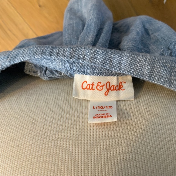 Cat & Jack Blue Square-Necked Dress with Embroidery - Picture 6 of 6